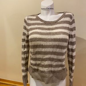 Gap 100% cotton oatmeal striped sweater